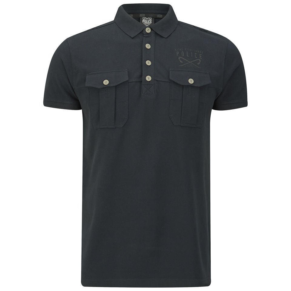 883 Police Men s Calbert Polo Shirt Black Clothing Zavvi US