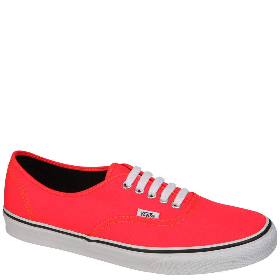 Vans Authentic Neon Trainers Red/Orange Clothing Zavvi US