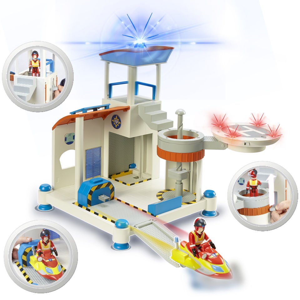 Sam Le Pompier - Playset - Centre de Sauvetage en Mer - Bâtiment et  Figurine Toys