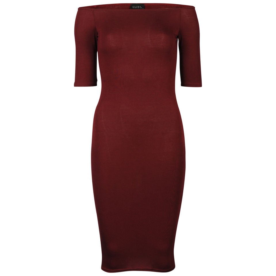 Berry bardot dress on sale