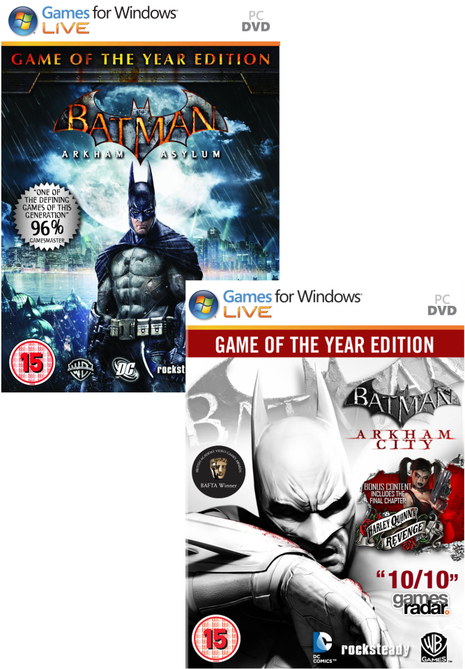 Batman Arkham GOTY Bundle: Includes Arkham City and Arkham Asylum PC |  Zavvi Australia