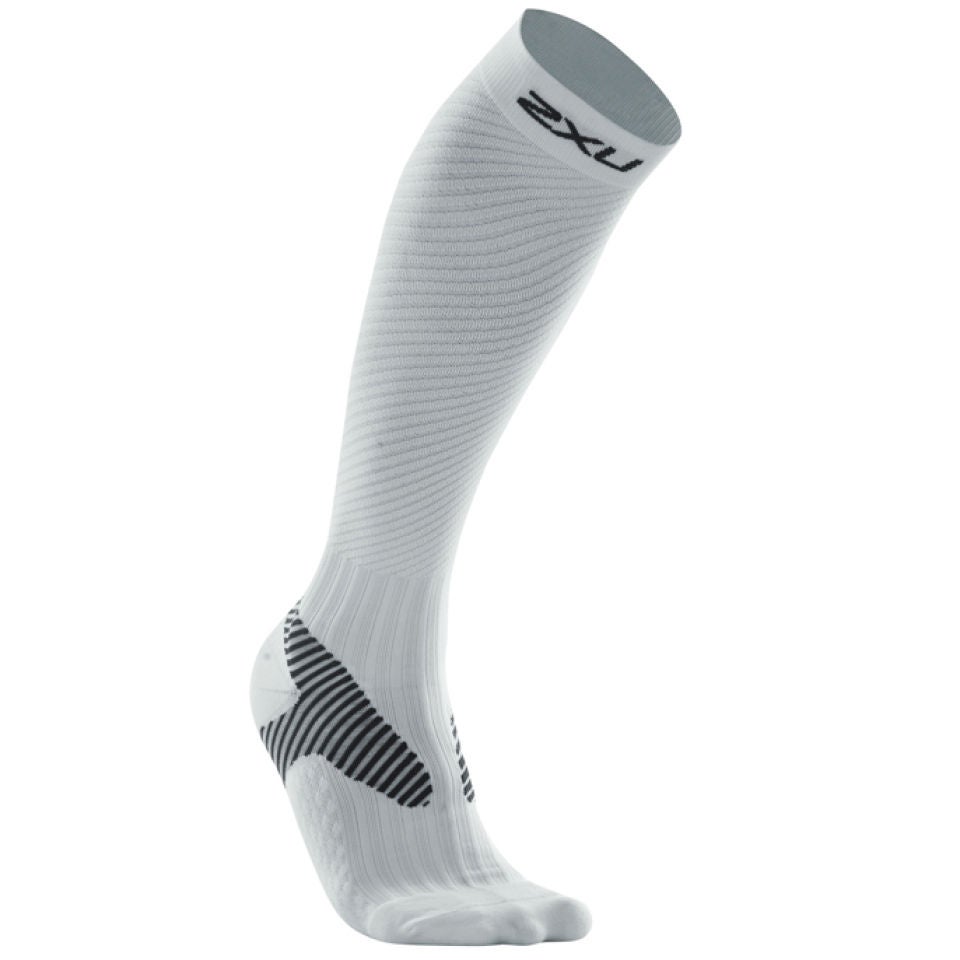 2XU Men's Elite Compression Sock - White