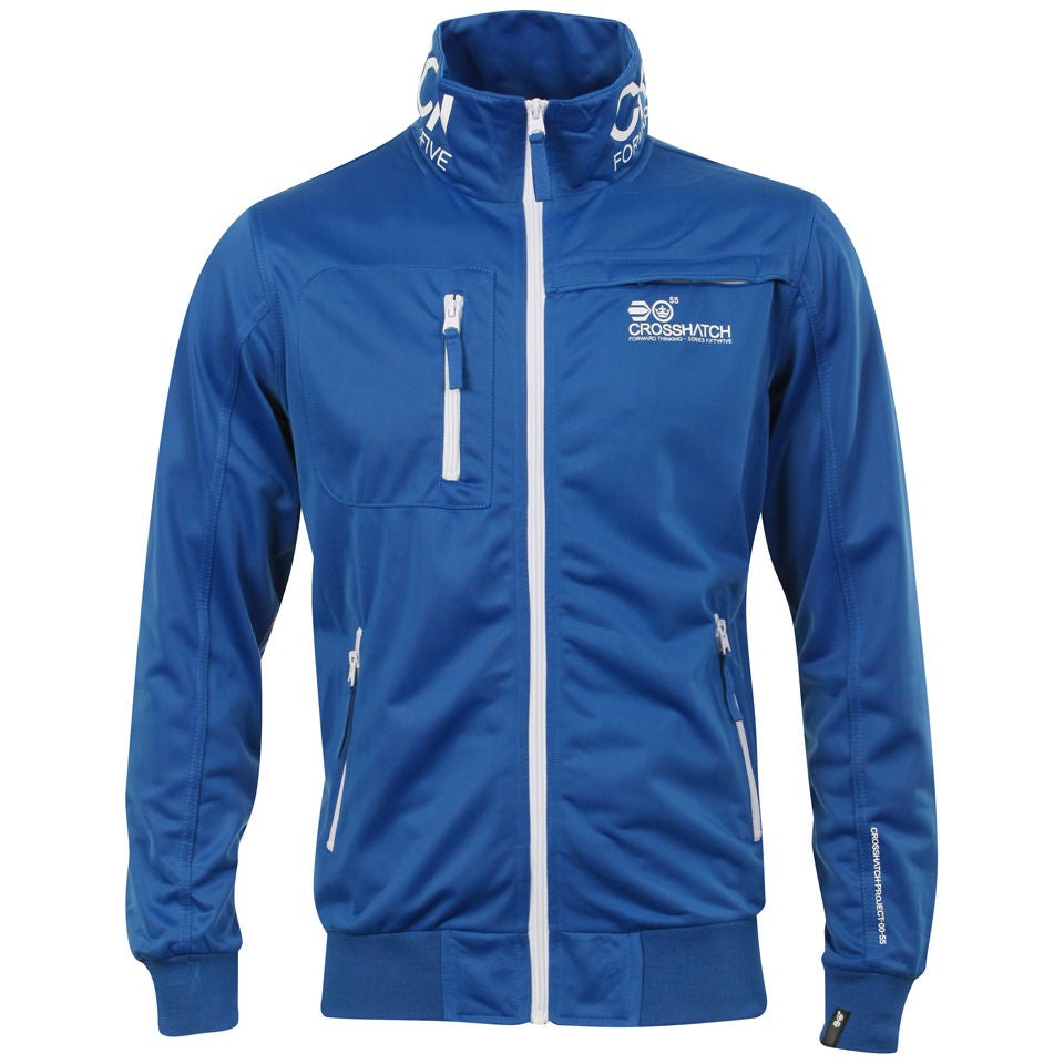 Crosshatch Men s Chucker Track Jacket Blue Mens Clothing Zavvi Ireland