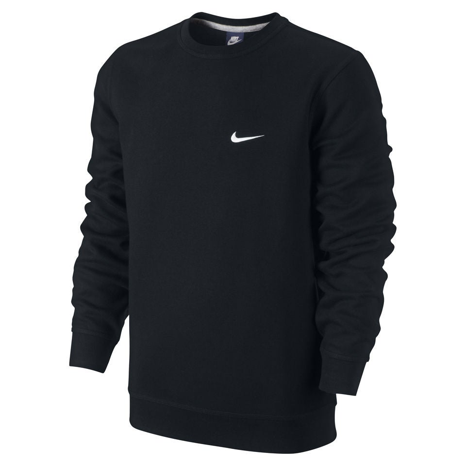 Nike club swoosh shop crew sweatshirt black