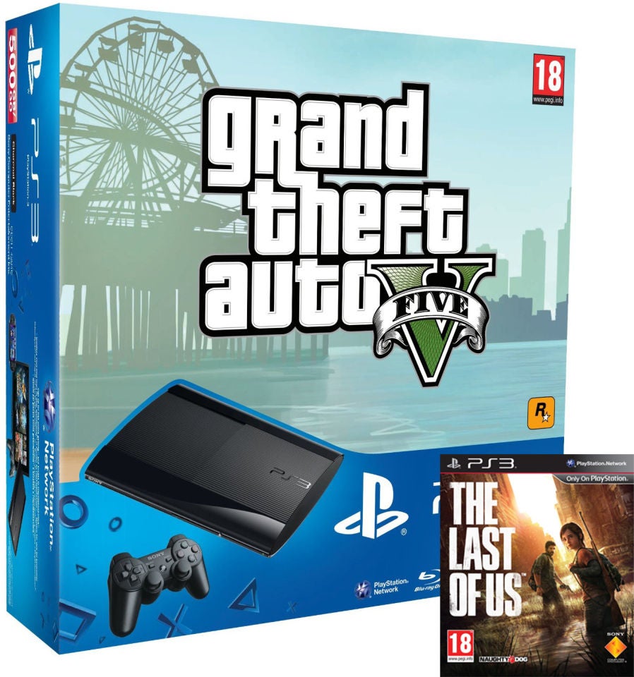 PS3: New Sony PlayStation 3 Slim Console (500 GB) - Black - Includes - The  Last of Us and GTA V Games Consoles - Zavvi US
