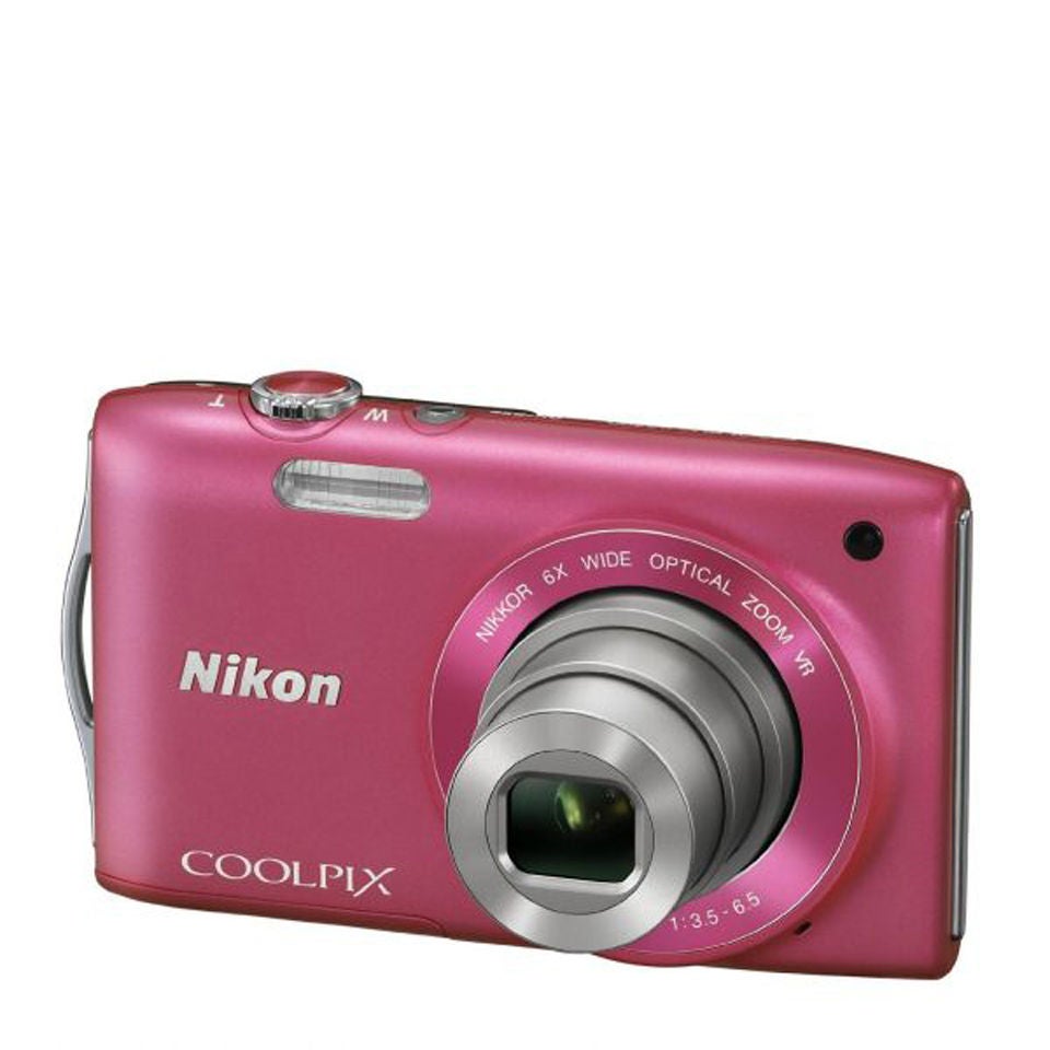 Nikon Coolpix S3300 Compact Digital Camera - Pink (16MP, 6x 