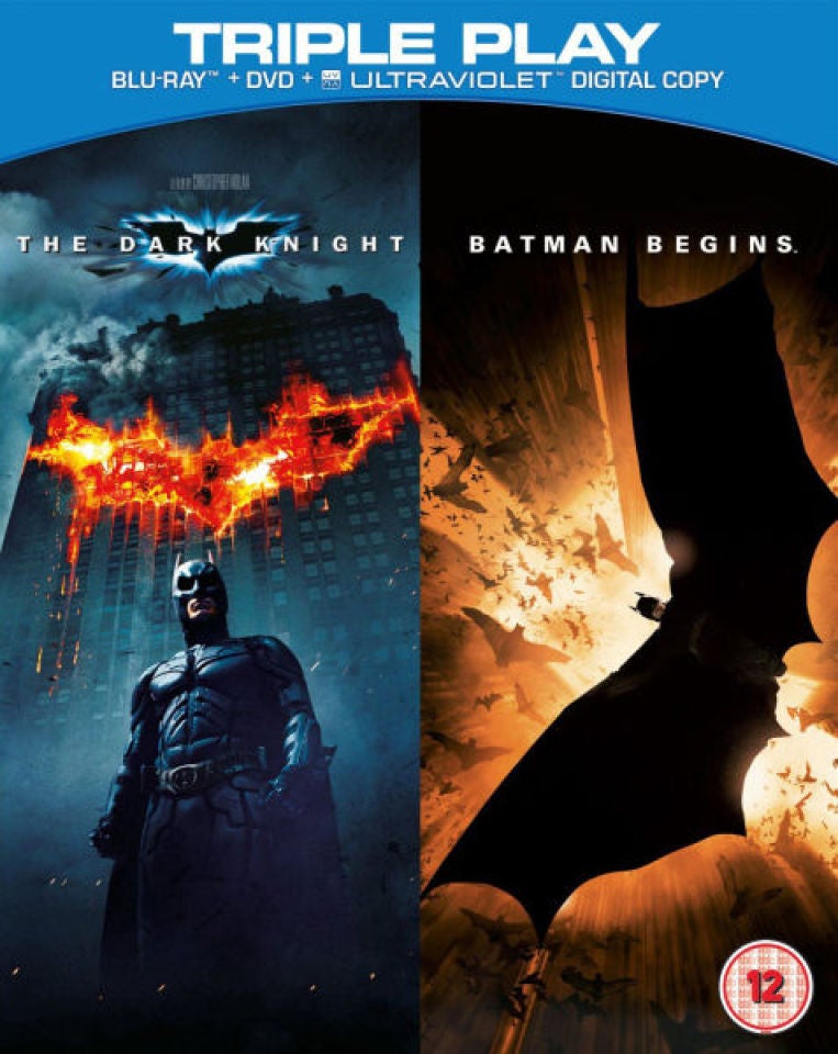 Batman Begins / The Dark Knight - Triple Play (Blu-Ray, DVD and UltraViolet  Copy) Blu-ray | Zavvi Australia