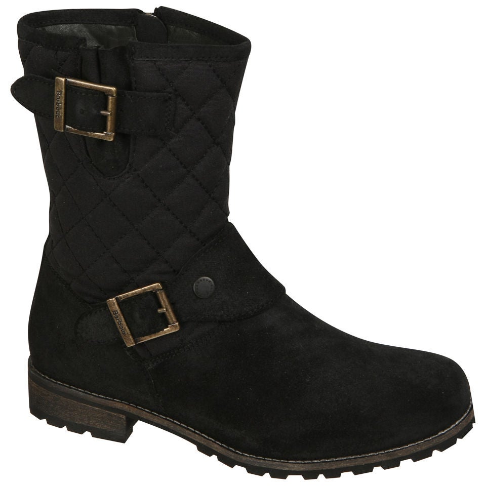 Brent Wax Fabric Biker Boots -Black 