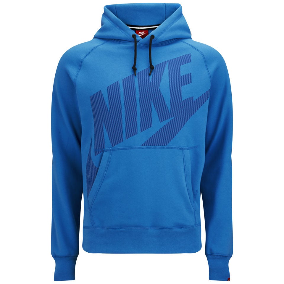 Nike Men's AW77 Logo Fleece Hoody - Light Blue Sports & - Zavvi US