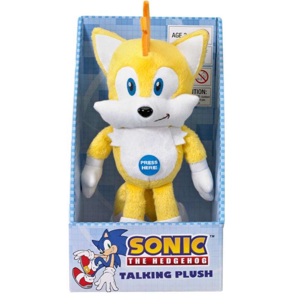Sonic the Hedgehog 9 Inch Talking Plush Tails Merchandise Zavvi US