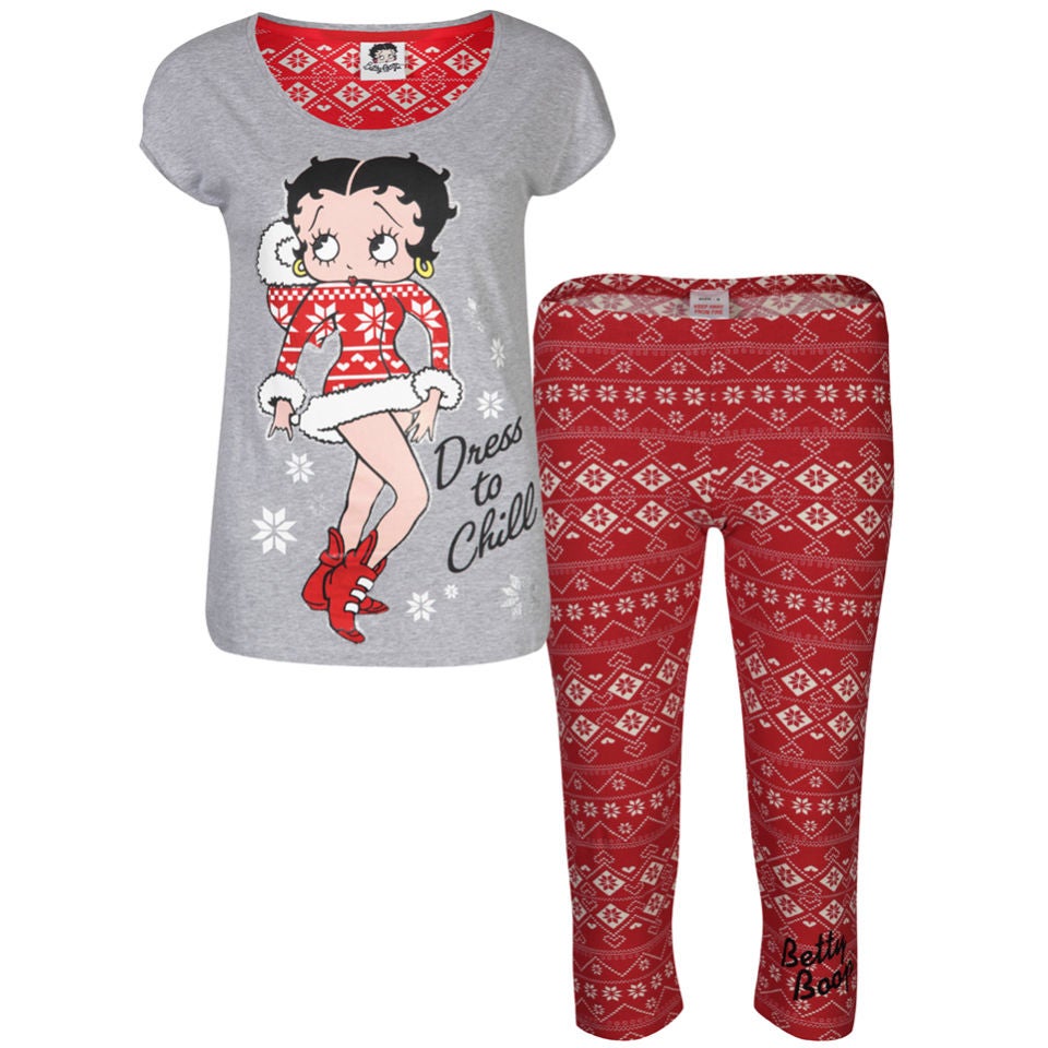 Verdeel dividend regisseur Betty Boop Women's Fairisle Pyjama Set - Red & Grey Marl | Zavvi.nl