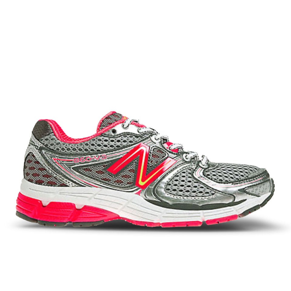 New Balance Women s W860SP3 Stability Running Shoes Silver Pink Sports Leisure Zavvi US