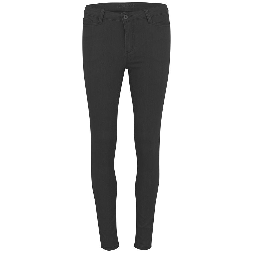Vero Moda Women's Wonder Waxed Skinny Jeans Black | TheHut.com