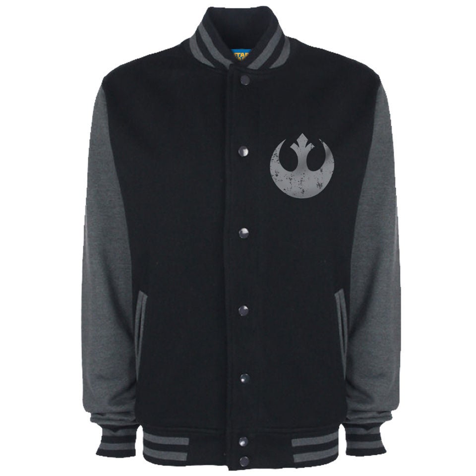 Star Wars Baseball Varsity Jacket Rebel Black Merchandise Zavvi Ireland
