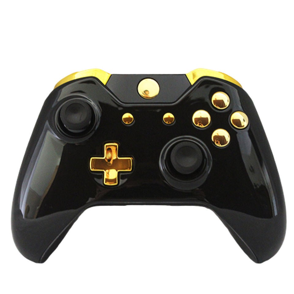 Black and clearance gold xbox controller
