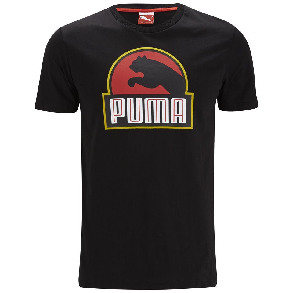 Puma Men's Jurassic Logo T-Shirt Black Mens Clothing Zavvi US