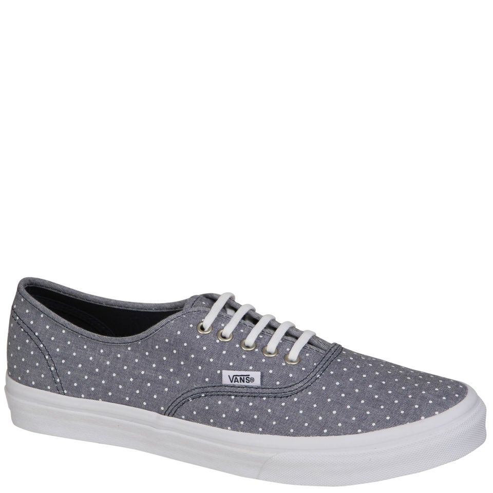Vans Authentic Slim Chambray Dots Trainers Dress Blue White