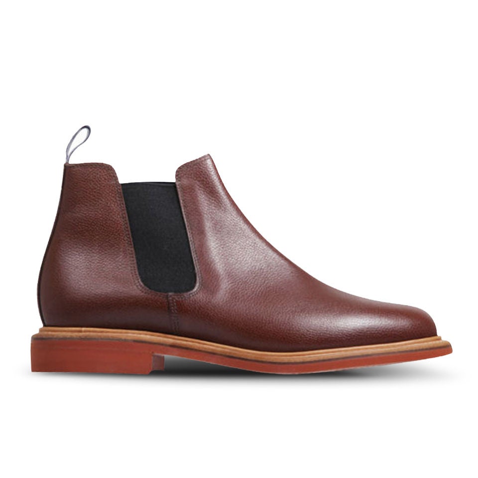 Oliver Spencer Men s Leather Made In England Chelsea Boots Brown