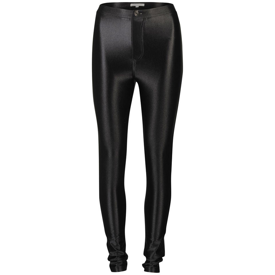 Glamorous Women's High Waisted Disco Pants - Black