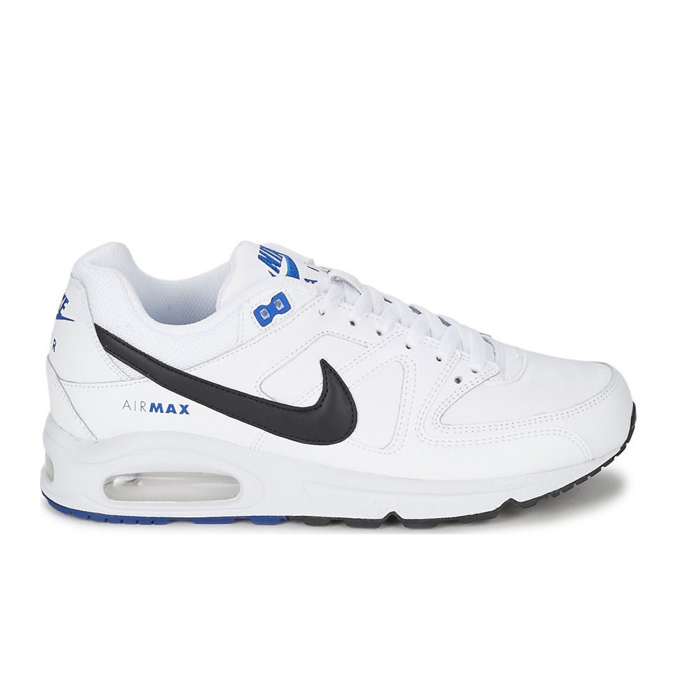 Nike Men's Air Max Command Leather Trainers - White/Black/Blue Sports & - US