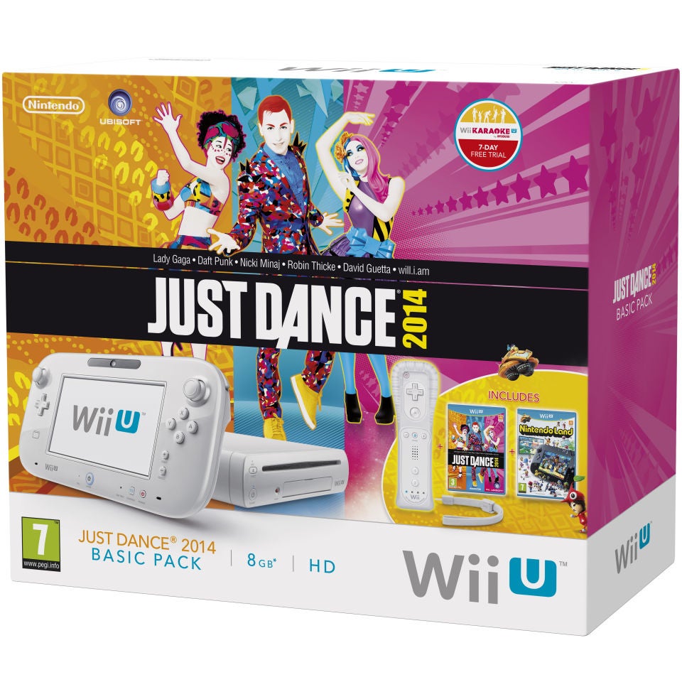 Wii U Console: 8GB Basic Pack Bundle - White (Includes Just Dance