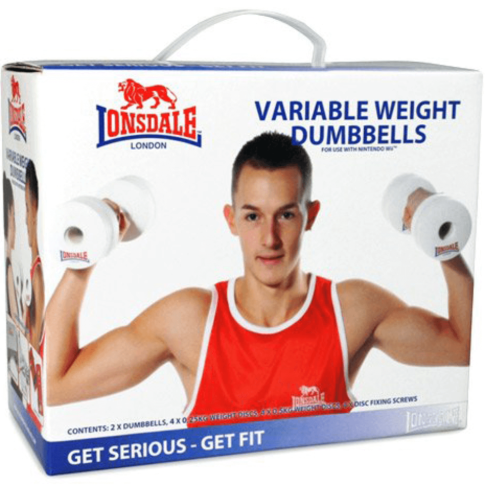 Variable Weight Dumbbells for Nintendo Wii Games Accessories Zavvi UK