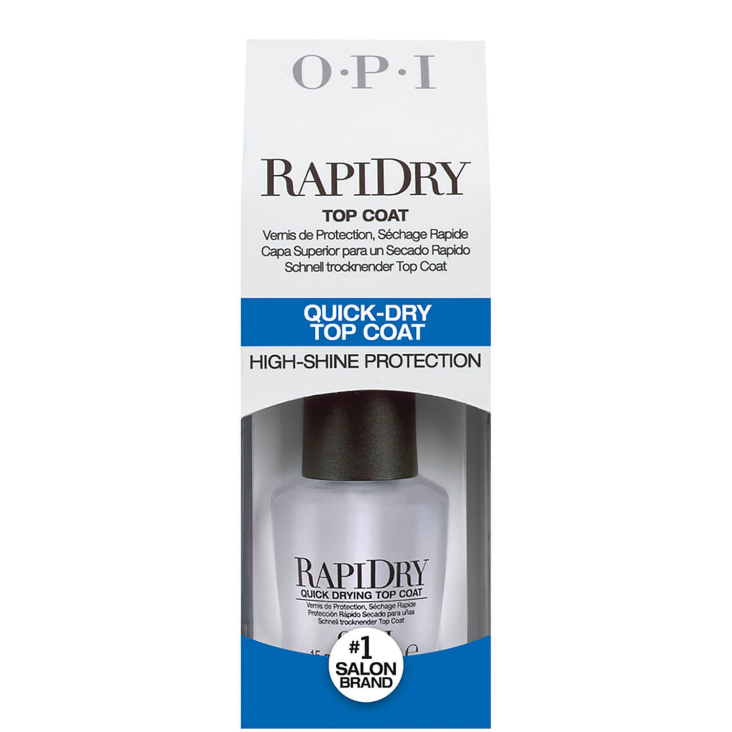 OPI RapiDry Nail Polish Fast Drying Top Coat 15ml LOOKFANTASTIC
