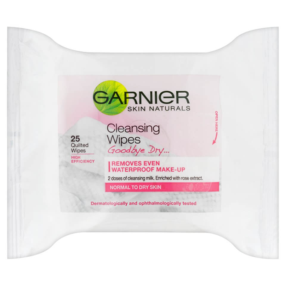 Garnier Skin Naturals Cleansing Wipes (25 Quilted Wipes)