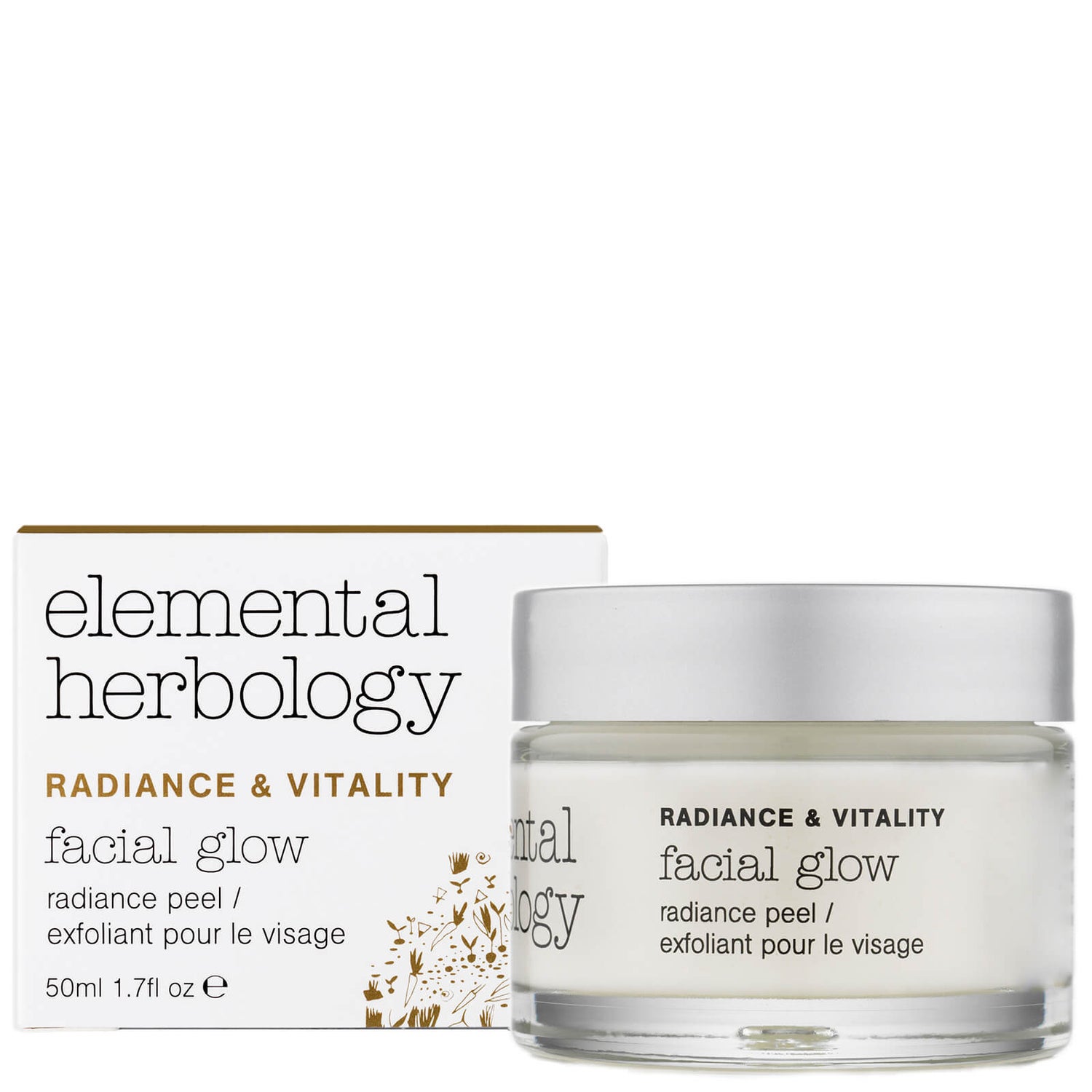 Máscara de Peeling Facial Glow da Elemental Herbology 50 ml