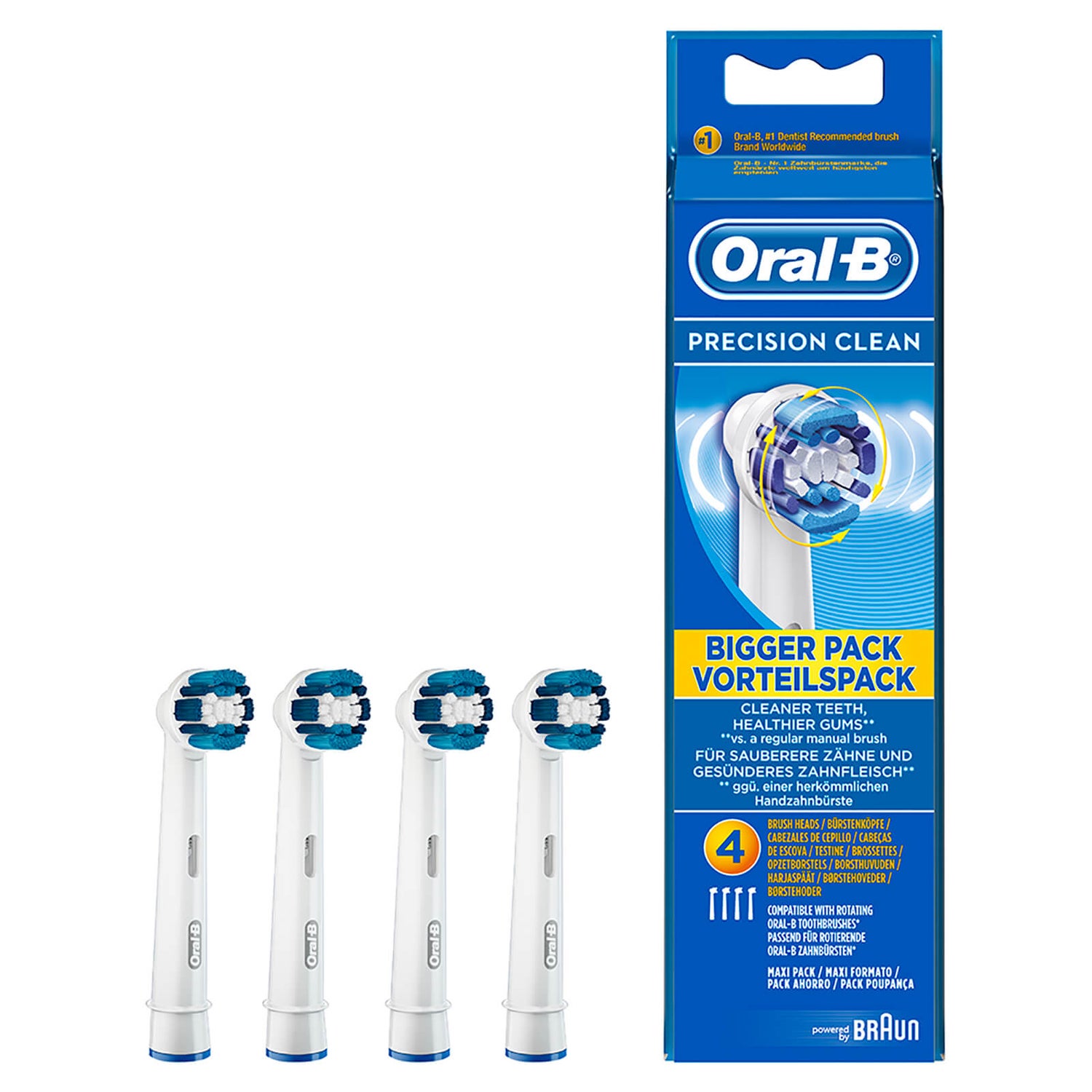 Oral-B Clean Toothbrush Head Refills (x4) | online bij lookfantastic