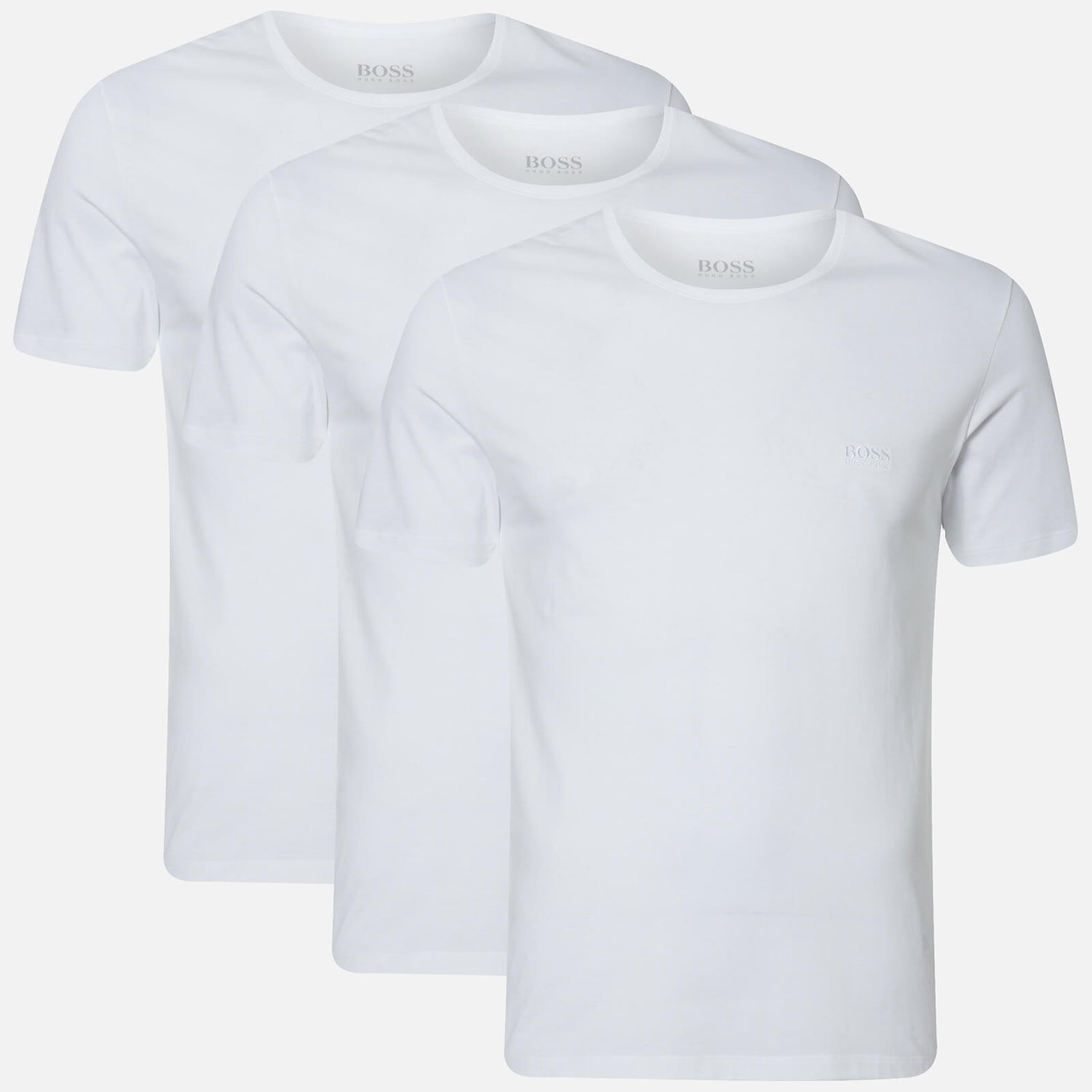 BOSS Men's Three Pack T-Shirts - White - XXL