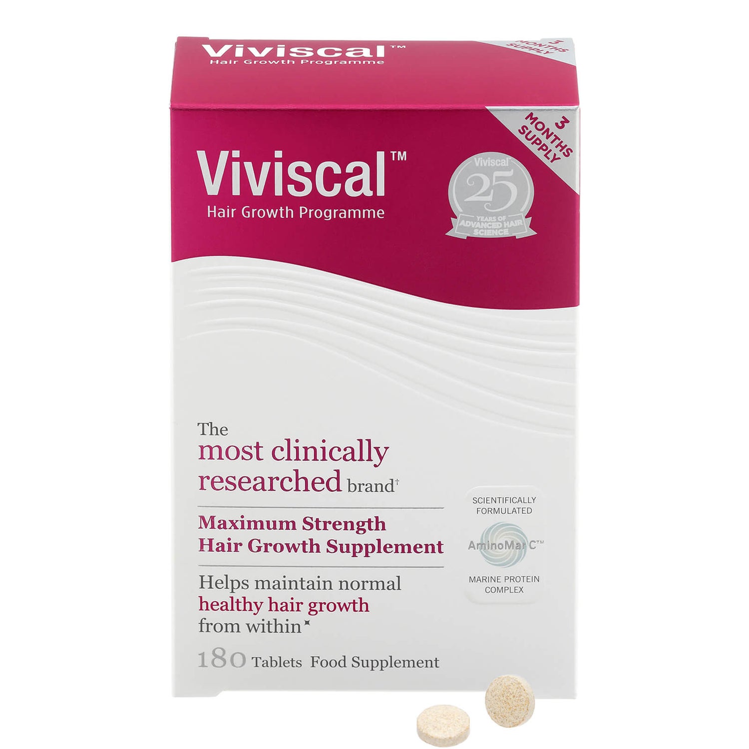 Viviscal Biotin and Zinc Hair Supplement Tablets for Women 180