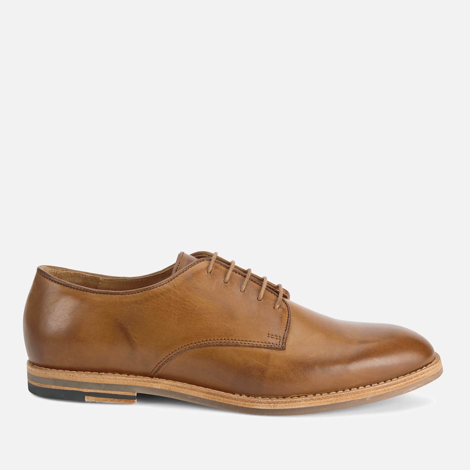 Hudson London Men s Hadstone Leather Plain Toe Shoes Tan