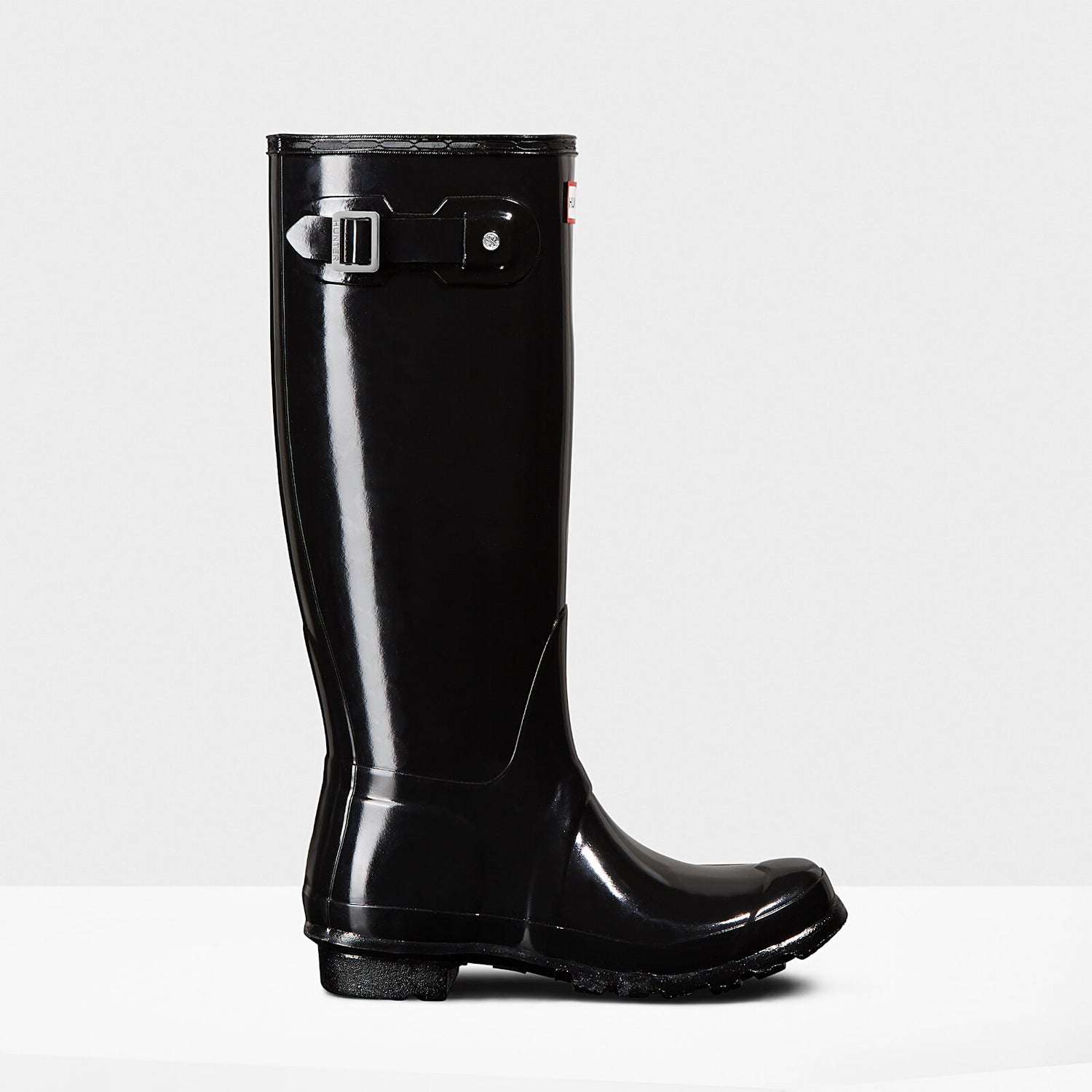 hunter tall black gloss wellies size 5