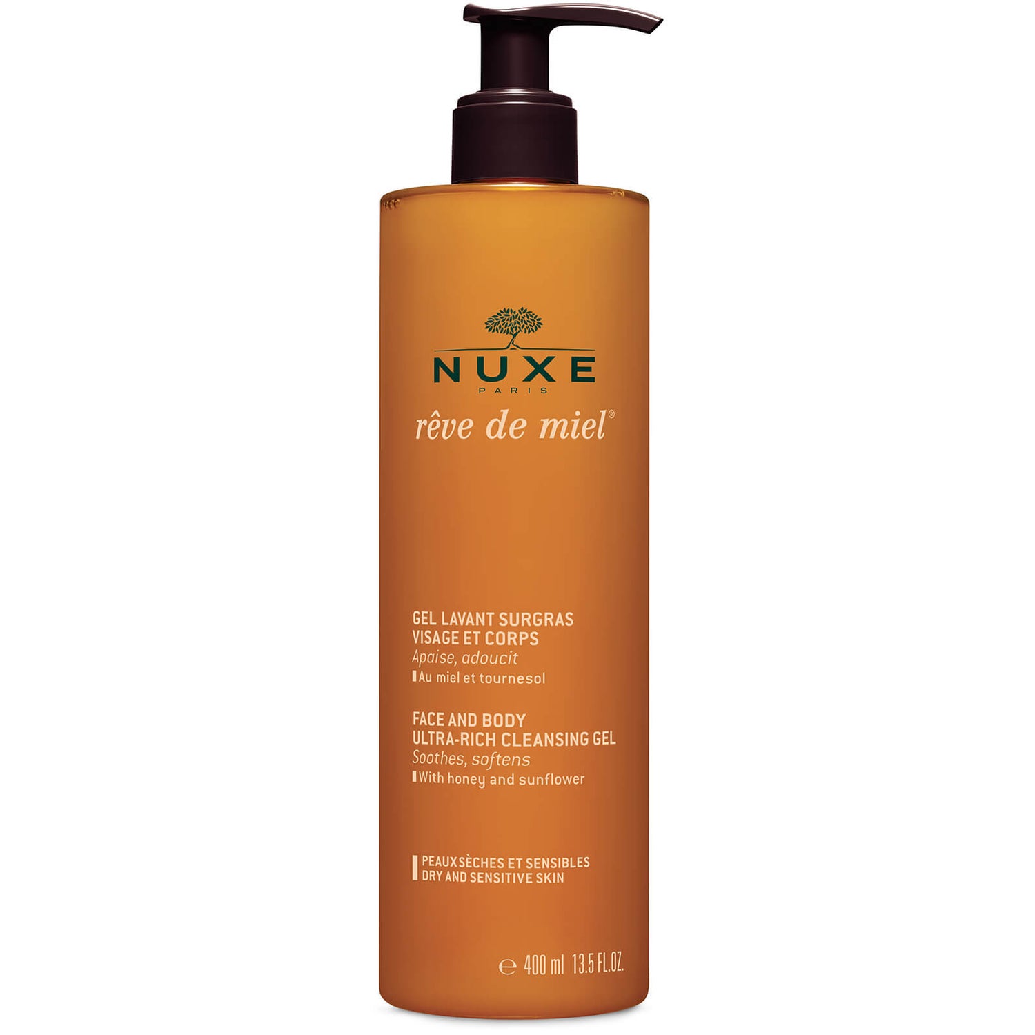 NUXE Rêve de Miel Face and Body Ultra-Rich Cleansing Gel (400ml ...