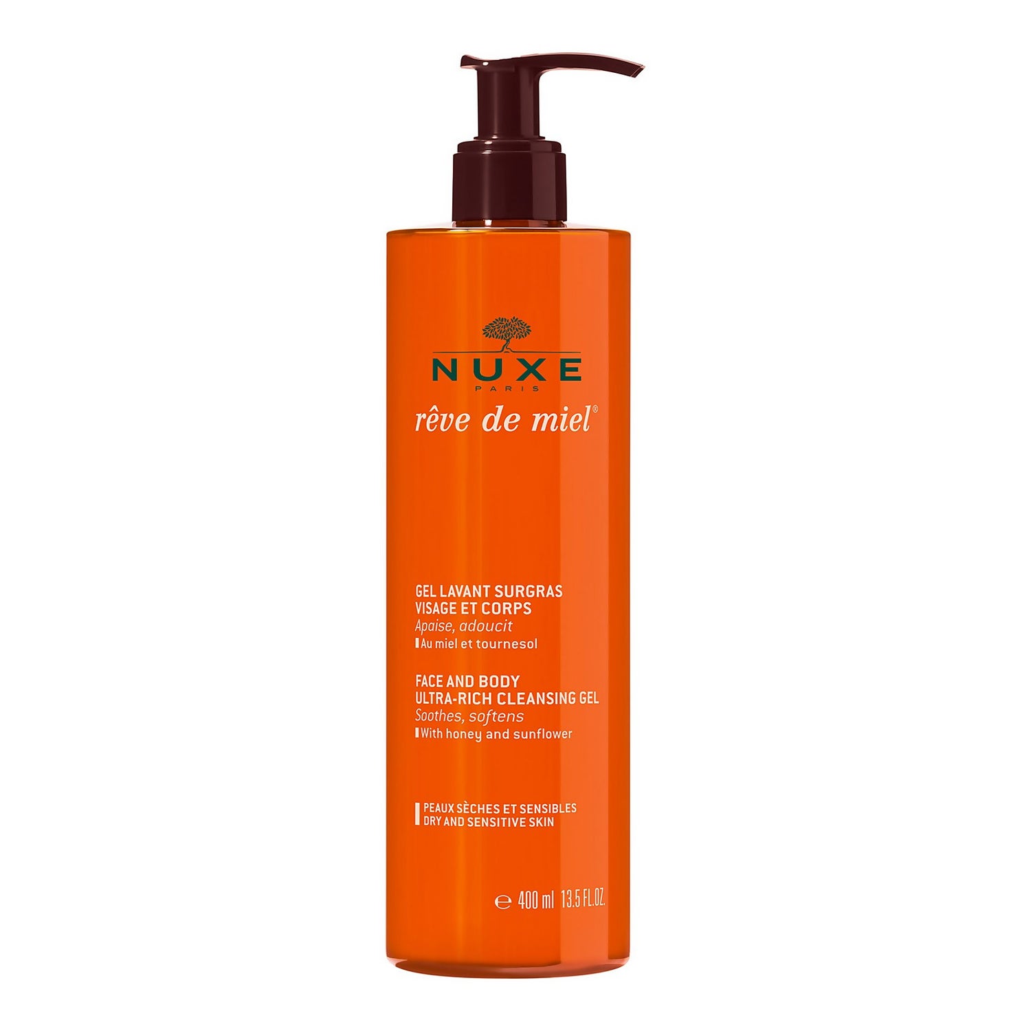 NUXE Reve de Miel Face and Body Ultra-Rich Cleansing Gel 400ml ...