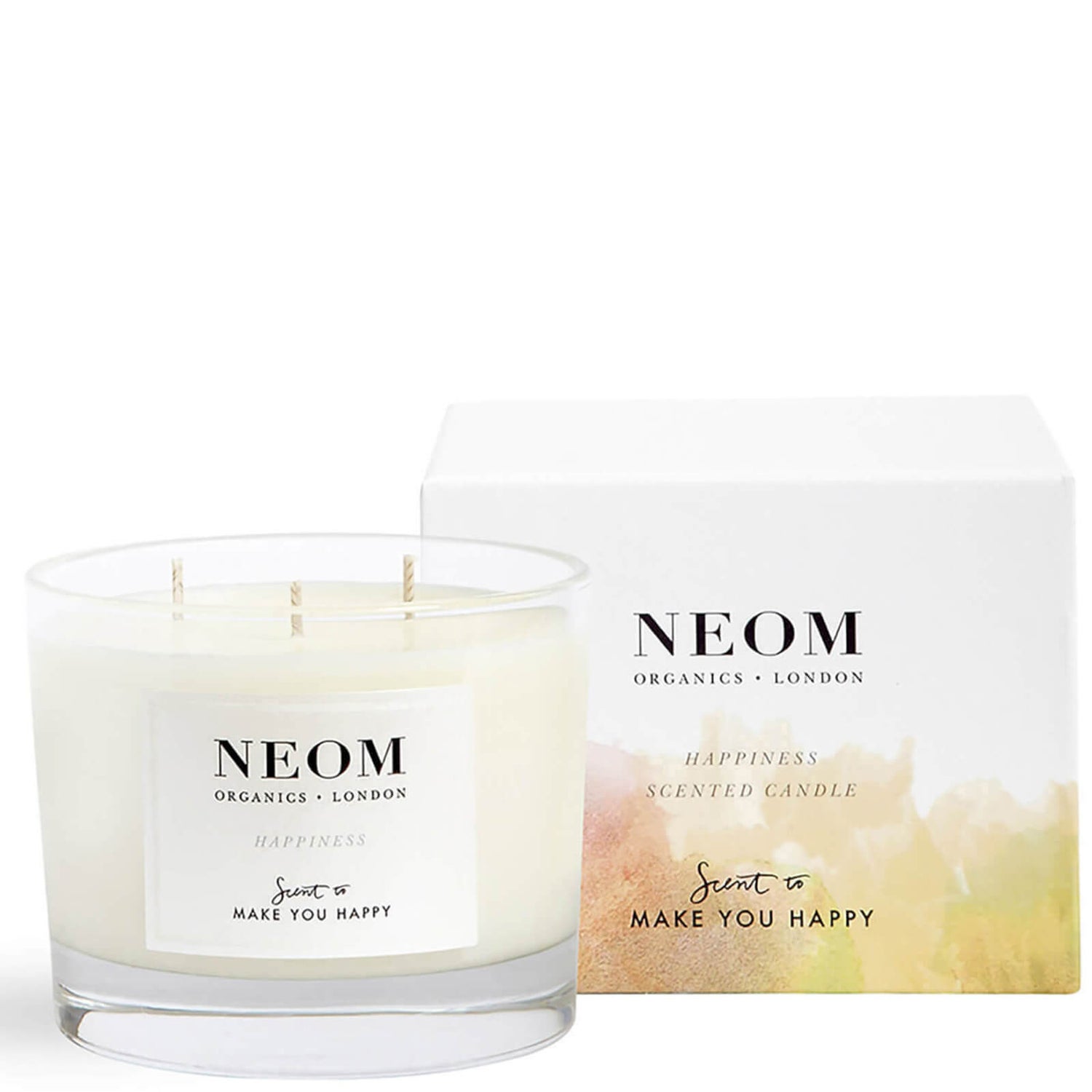 NEOM Happiness Scented 3 Wick Candle Lookfantastic UAE