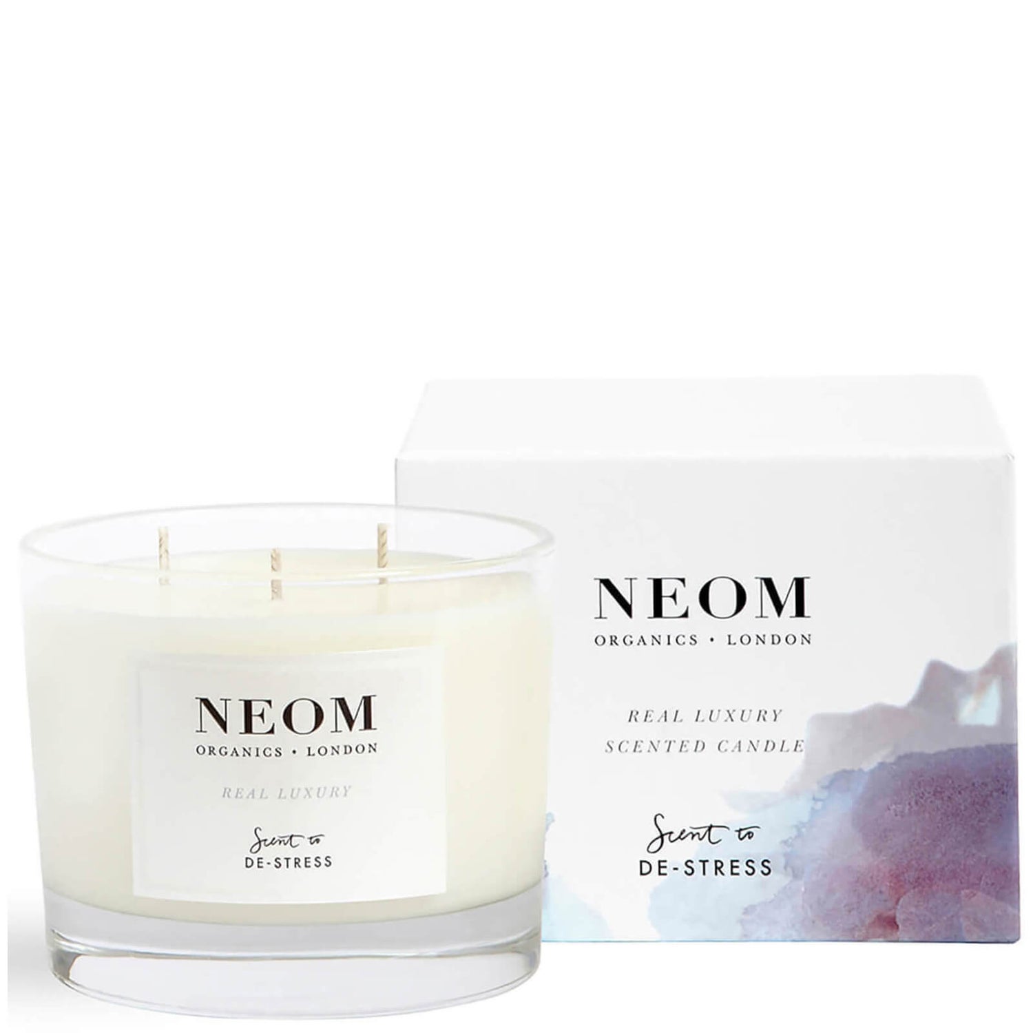 NEOM Real Luxury DeStress Scented 3 Wick Candle Dermstore