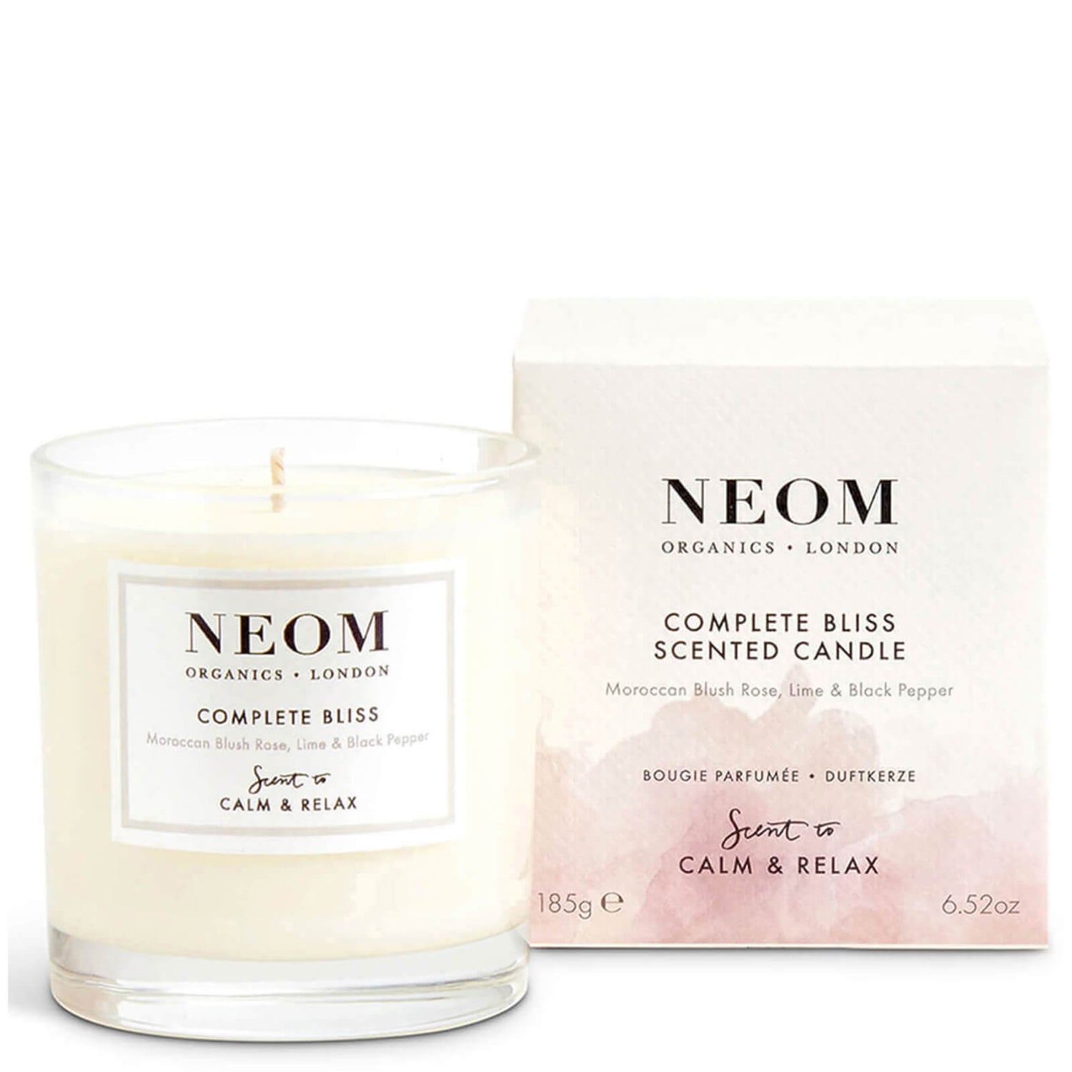 NEOM Wellbeing Complete Bliss Standard Scented Candle LOOKFANTASTIC