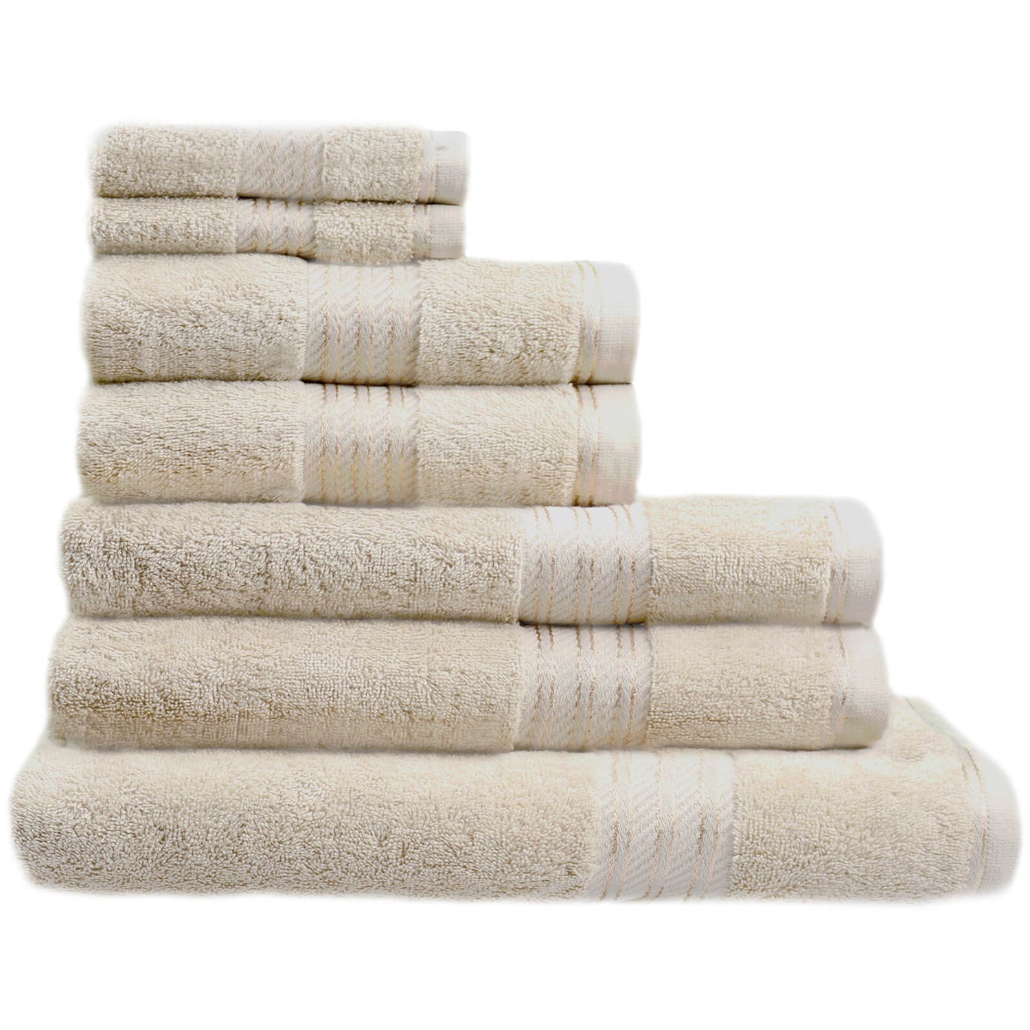 Restmor 100 Egyptian Cotton 7 Piece Supreme Towel Bale Set 500gsm Ivory Homeware Zavvi Ireland