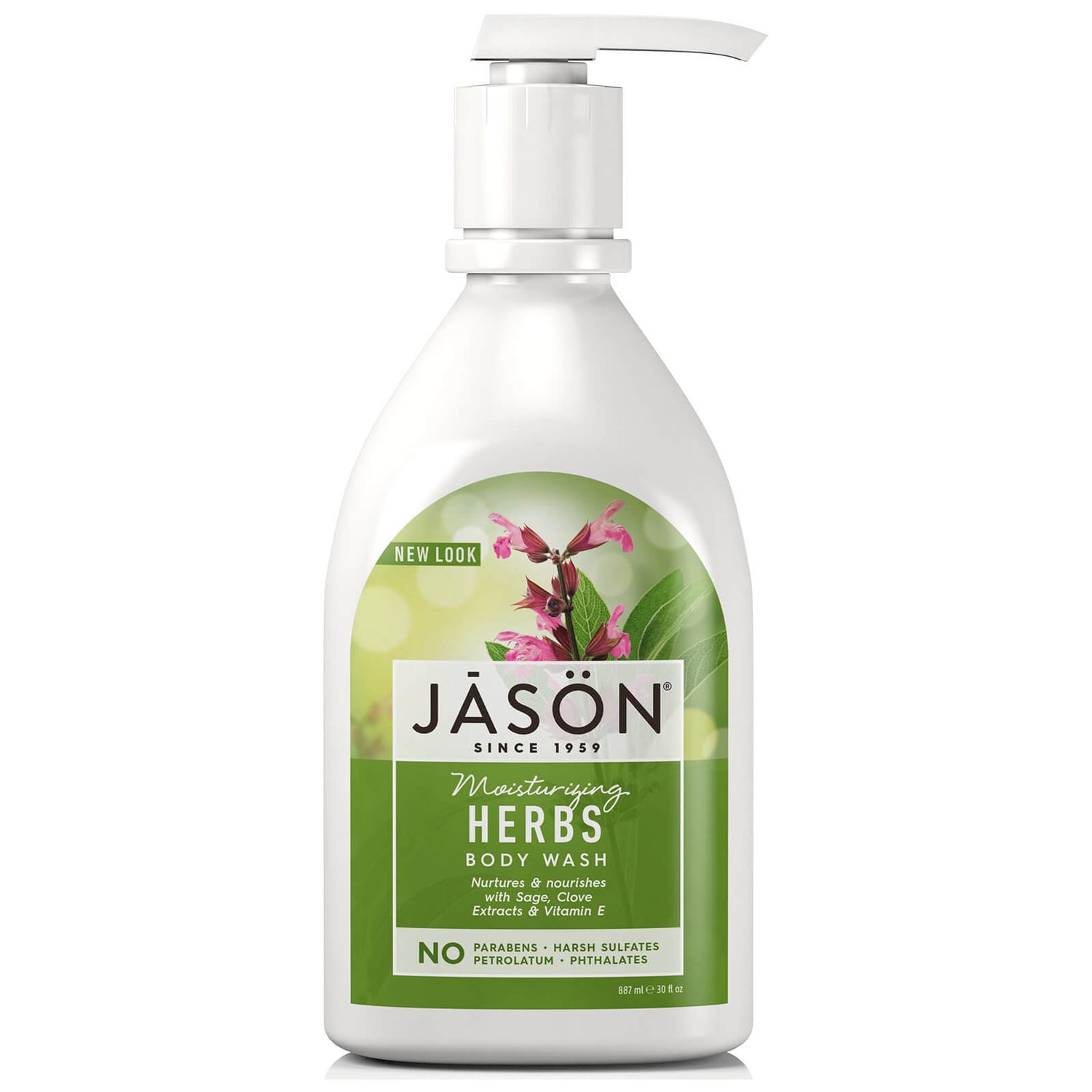 JASON Moisturizing Herbs Body Wash Pump (30 oz)