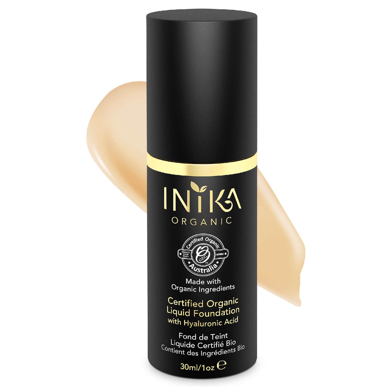 INIKA Certified Organic Liquid Mineral Foundation (Various Colours) - Beige