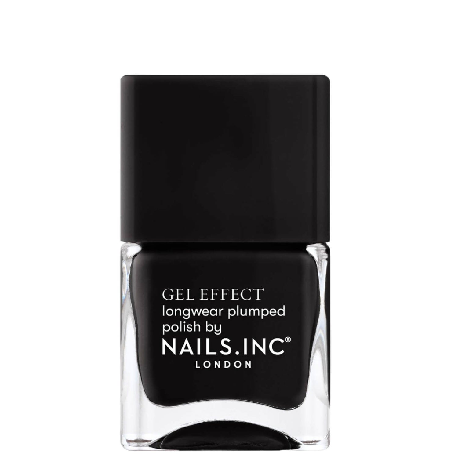 nails inc. Black Taxi Gel Effect Nail Varnish (14ml) LOOKFANTASTIC