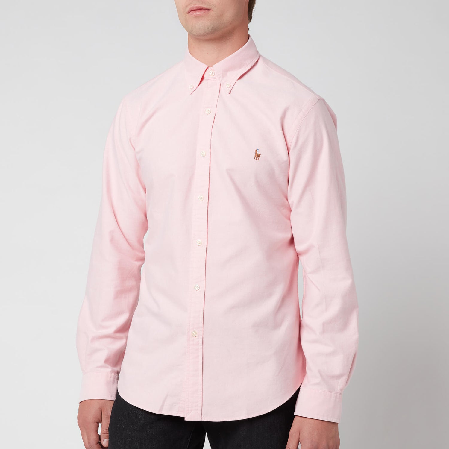 Polo Ralph Lauren Men's Slim Fit Oxford Long Sleeve Shirt - BSR Pink ...