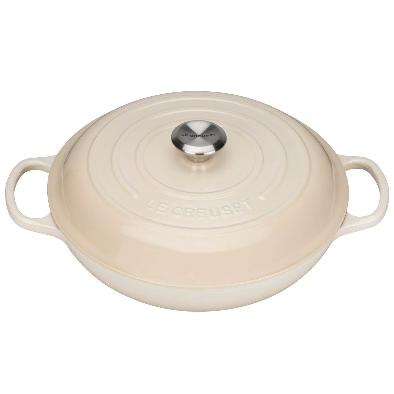 Almond 26 cm Le Creuset Signature Cast Iron Shallow Casserole Dutch