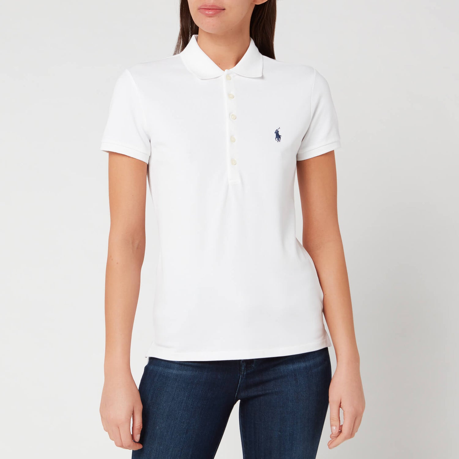 Polo Ralph Lauren Women's Julie Polo Shirt - White - Free UK Delivery ...