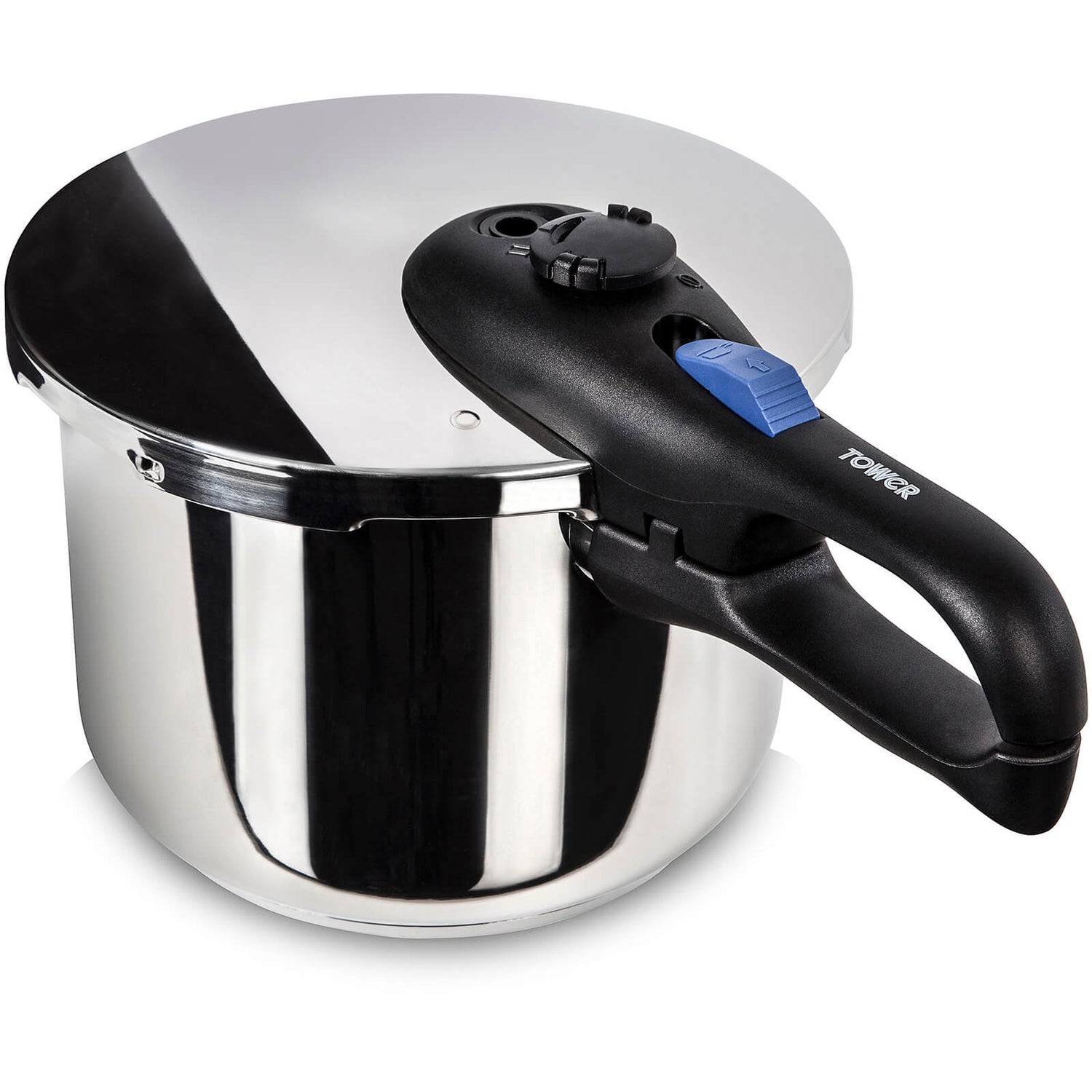 Tower T90101 Pressure Cooker Stainless Steel 6L 22cm Homeware Zavvi UK