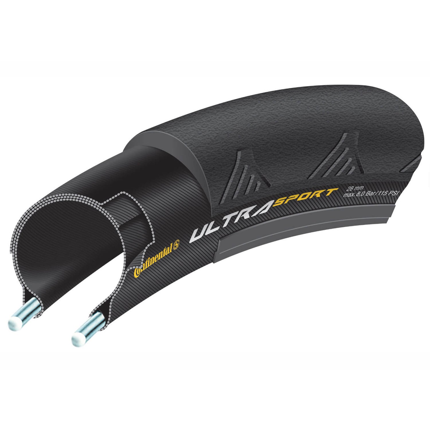 Continental ultra sport ii clincher wired road tyre best sale