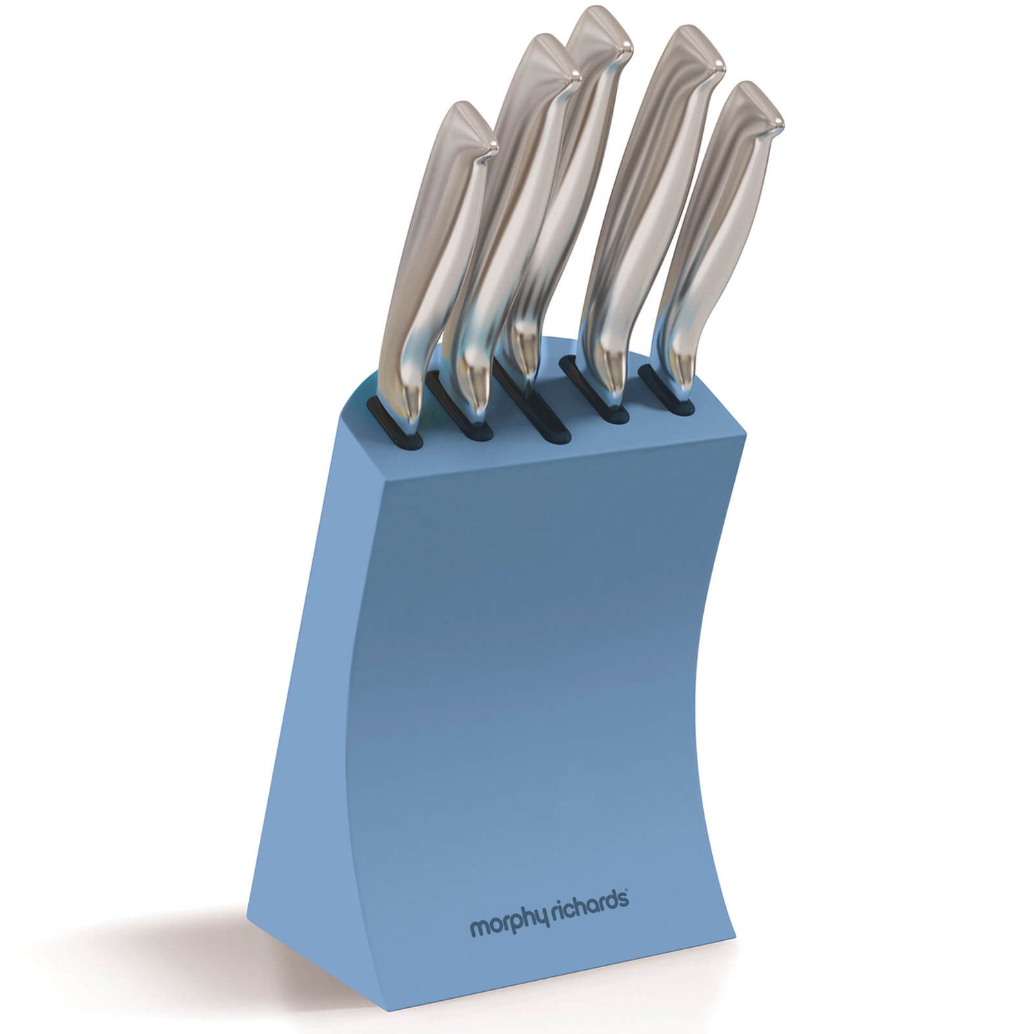 Morphy Richards 974812 5 Piece Knife Block Cornflower Blue Homeware Zavvi UK