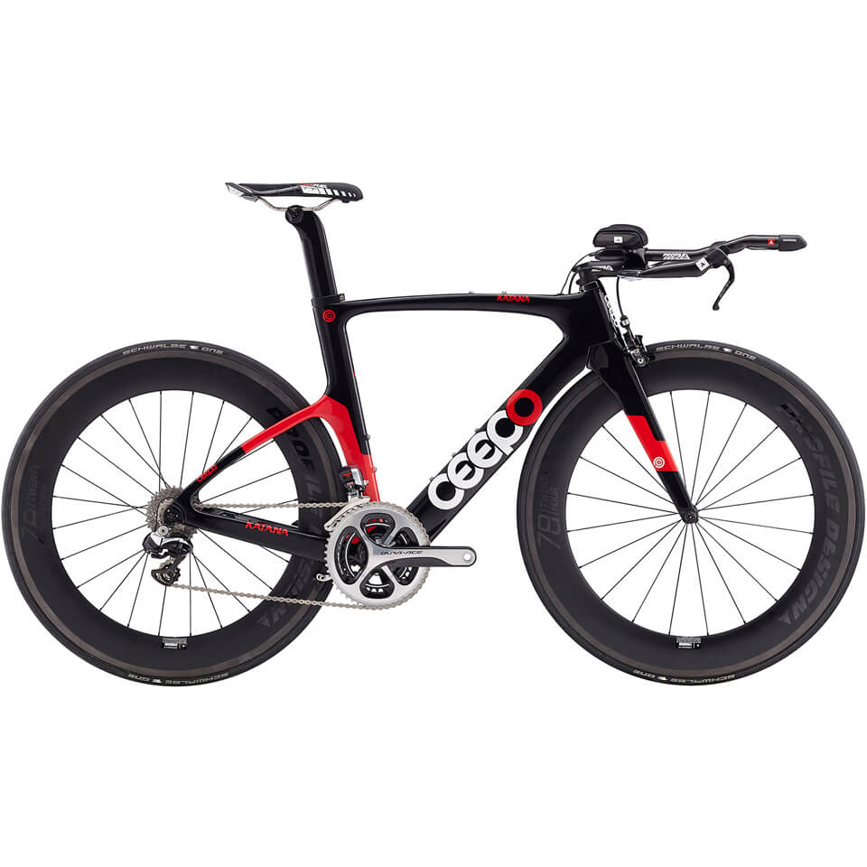 Ceepo Katana Ultegra Time Trial Bike Black Red ProBikeKit UK